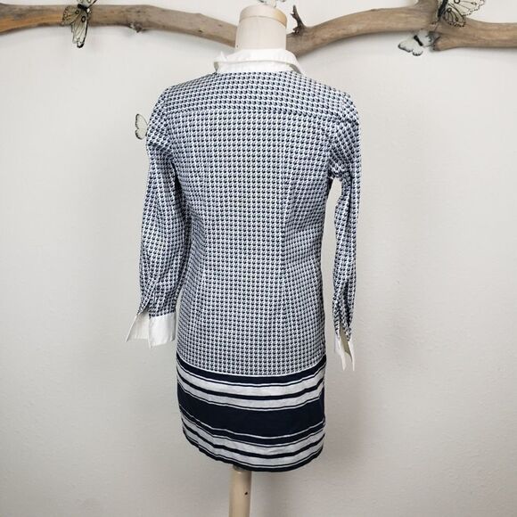 Ann Taylor blue and white shirt dress - Picture 5 of 8